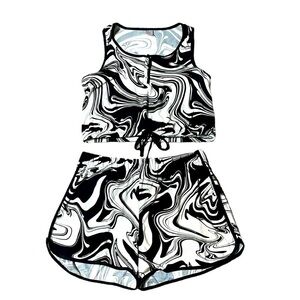 No Boundaries size XL black and white sleeveless soft and stretchy lounge set